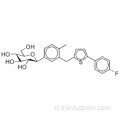 D-Glucitolo, 1,5-anidro-1-C- [3 - [[5- (4-fluorofenil) -2-tienil] metil] -4-metilfenil] -, (57187381,1S) - CAS 842133-18 -0